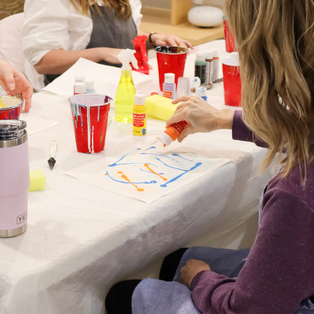 Kathleen Bulger Art & Sound Event, Playing with paint